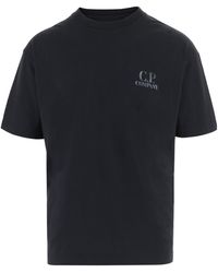 C.P. Company - Logo Printed Crewneck T-Shirt - Lyst
