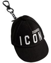 DSquared² - Icon Logo-Printed Baseball Cap Charm Keychain - Lyst