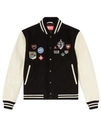 DIESEL - L-Arry-Patch Leather Jacket - Lyst