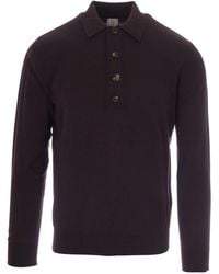 Eleventy - Long-Sleeved Polo Shirt - Lyst