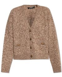 Versace - Cardigan With Decorative Appliqués - Lyst