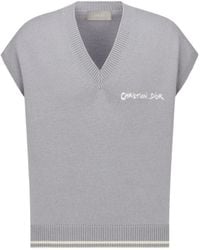 Dior - Logo Wool Vest - Lyst