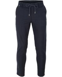 BOSS - Drawstring Cropped Casual Trousers - Lyst