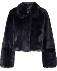Nour Hammour - Cameron Cropped Shearling Jacket - Lyst