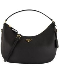 Prada - Zip Leather Shoulder Bag - Lyst