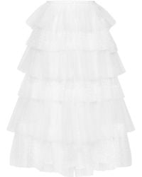RED Valentino - Tulle Midi Skirt - Lyst