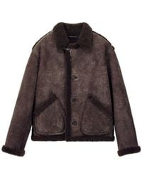 Giorgio Armani - Shearling Blouson Jacket - Lyst