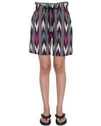 Isabel Marant - Zigzag-Print High-Waisted Shorts - Lyst
