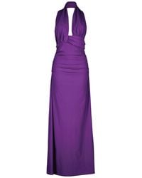 Christopher Esber - Onda Ruched Halterneck Dress - Lyst