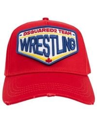 DSquared² - Logo Patch Distressed Baseball Cap - Lyst