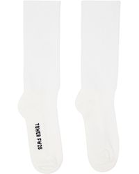 Rick Owens - Tower Glitter Ribbed-Knit Cotton Socks - Lyst