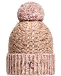 Moncler - Grenoble Ribbed Pompom Knit Hat - Lyst