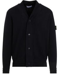 Stone Island - Logo Patch V-Neck Cardigan - Lyst