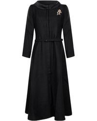 Roland Mouret - Flower Brooch Boucle Coat - Lyst