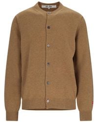 COMME DES GARÇONS PLAY - Comme Des Garçons Play Heart Patch Buttoned Cardigan - Lyst