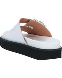 Ganni - Simple One-Strap Leather Sandals - Lyst