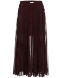 Patrizia Pepe - Elasticated Waistband Pleated Maxi Skirt - Lyst
