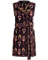 Etro - Long Reversible Chenille Jacquard Waistcoat - Lyst