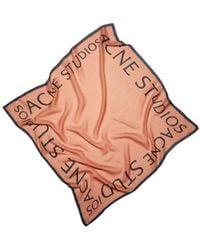 Acne Studios - Logo Printed Square-Shaped Scarf - Lyst