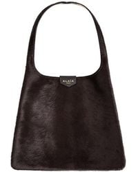 Alaïa - Alaïa Logo Detailed Mini Hobo Bag - Lyst