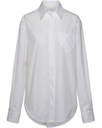 Moschino - Jeans Heart-Patch Long-Sleeved Shirt - Lyst