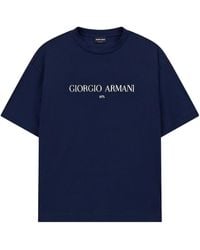 Giorgio Armani - Logo Printed Crewneck T-Shirt - Lyst