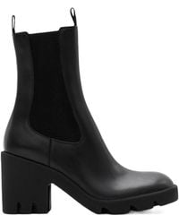 Burberry - Elasticated-Panelled Slip-On Boots - Lyst