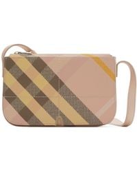 Burberry - Snip Checked Small Crossbody Bag - Lyst