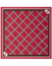 Burberry - Checked Finished-Edge Scarf - Lyst