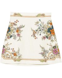 ALÉMAIS - Floral-Print Mini Skirt - Lyst