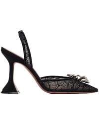 AMINA MUADDI - Rosie Lace Sling 95 Pointed-Toe High-Heeled Sandals - Lyst