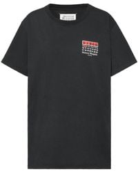 Maison Margiela - Numbers-Printed Crewneck T-Shirt - Lyst