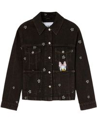 Ganni - Daisy Duck Denim Oversized Jacket - Lyst