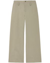 McQueen - Wool-Mohair Wide-Leg Chinos - Lyst