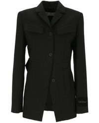 Off-White c/o Virgil Abloh - Single-Breasted Long-Sleeved Jacket - Lyst