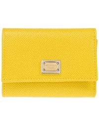 Dolce & Gabbana - Logo Plaque Trifold Wallet - Lyst