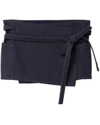 Miu Miu - Garment-Dyed Gabardine Miniskirt - Lyst