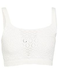 MAX&Co. - Sleeveless Knit Crop Top - Lyst