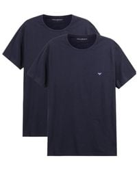 Emporio Armani - Round Collar Short-Sleeve T-Shirt Two-Piece Set - Lyst