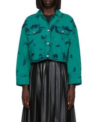 MSGM - Logo Denim Casual Jacket - Lyst