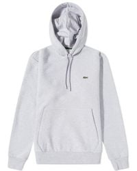 Lacoste - Logo Embroidered Drawstring Hoodie - Lyst
