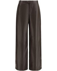 Arma - Wide-Leg Leather Pants - Lyst