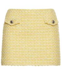 Alessandra Rich - Tweed Bouclé Mini Skirt W/ Lurex - Lyst