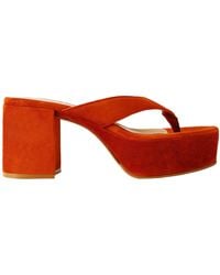 Gianvito Rossi - Suede Platform Thong Sandals - Lyst