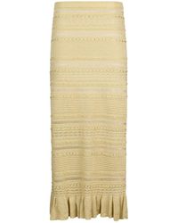 Liu Jo - Long Openwork Knit Skirt - Lyst