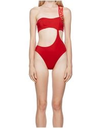 Versace - Greca Cut Out Detailed Swimsuit - Lyst
