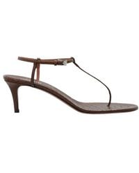 Paris Texas - Crocodile-Effect Leather Sandals - Lyst