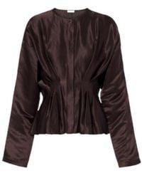 JOSEPH - Erin Pleated Linen And Silk Blouse - Lyst