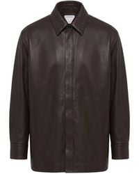 Bottega Veneta - Oversized Fit Leather Jacket - Lyst
