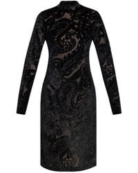 Etro - Mock Neck Long-Sleeved Dress - Lyst